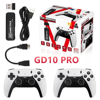 New GD10 PRO Video Game Stick Console 2.4G Double Wireless Controller Game 4K 58000 Games 256GB Retro Games Boy Christmas Gift